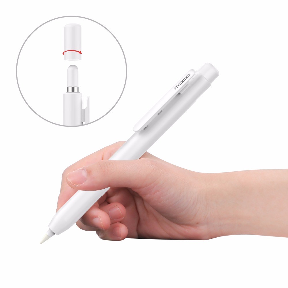 Moko Protective Case for Apple Pencil,Pencil Case Holder with Built-in Clip,Retractable Tip