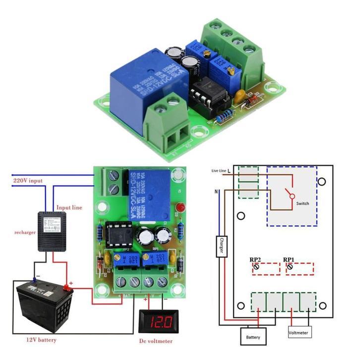 XH-M601 Modul Charger Control Otomatis untuk aki Auto Cut Off
