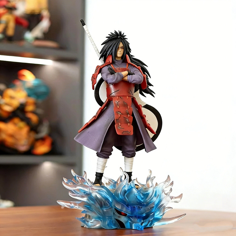25cm/42cm Anime Naruto GK Uchiha Madara CW Gatekeeper Ver Light Up Figure PVC Statue Collect Model