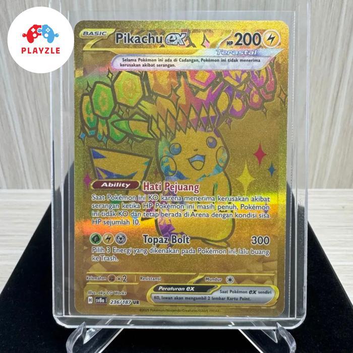 Pikachu ex UR 236/187 Festival Terastal SV8a Pokemon TCG Indonesia