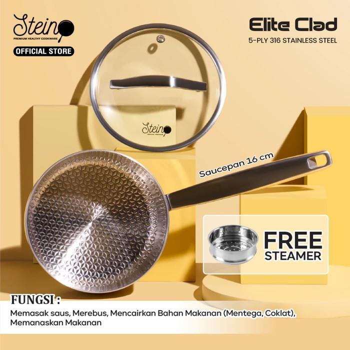 ` Stein Elite Clad Reguler Set - Stein Panci Set Stainless Steel