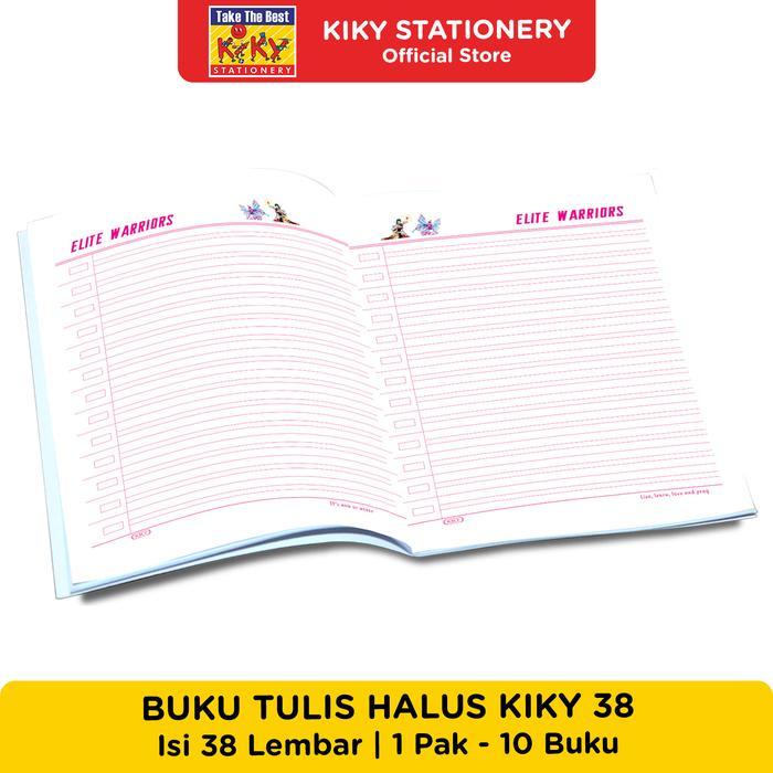 Kiky Buku Tulis Halus 38 Lembar - 1 Pack (Isi 10)
