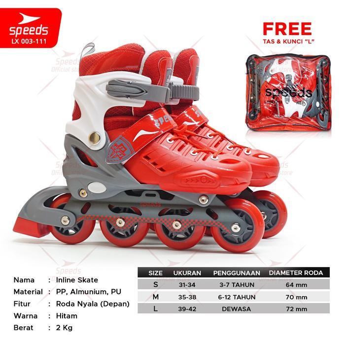 Sepatu Roda Dewasa New Inline Skates INTERFUN FreeStyle Comfortable