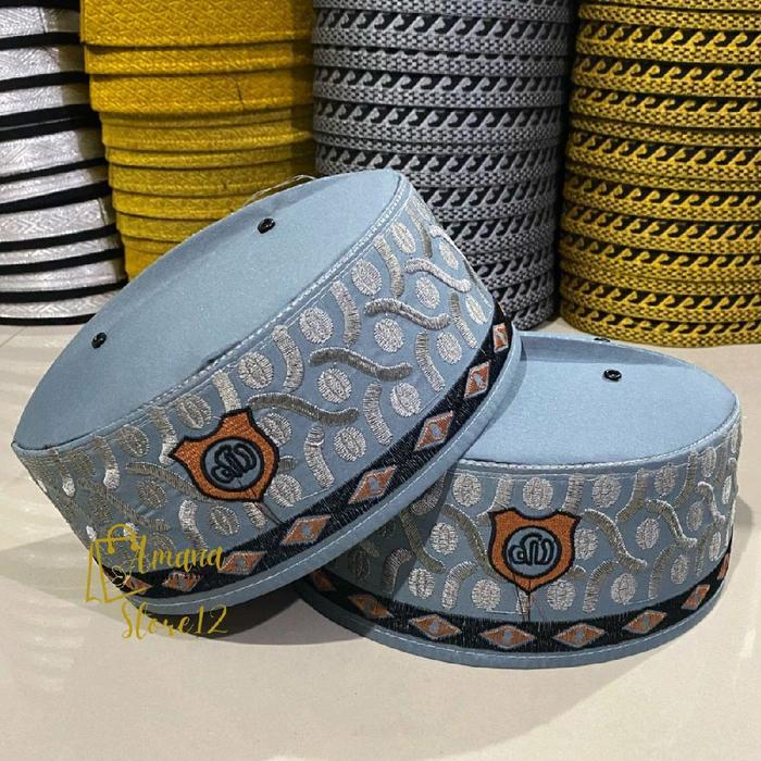 Peci Kopyah Pria Asagofah Bordir Logo Pintu Aceh / Peci Kopiah Bordir Muslim