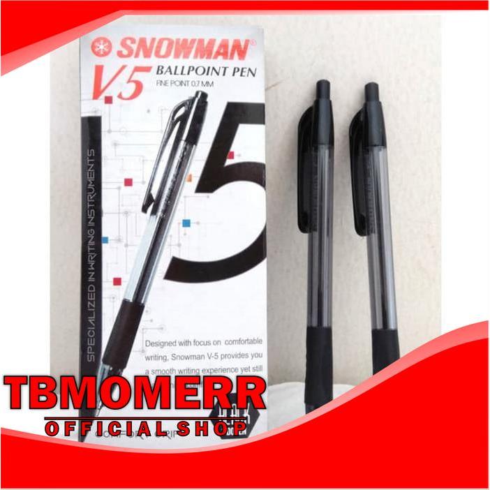 BOLPEN SNOWMAN V5 HITAM/PACK