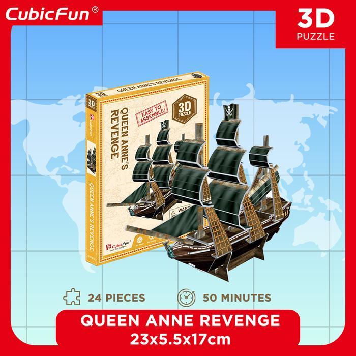 CUBICFUN Queen Anne Revenge Mini - 3D Puzzle