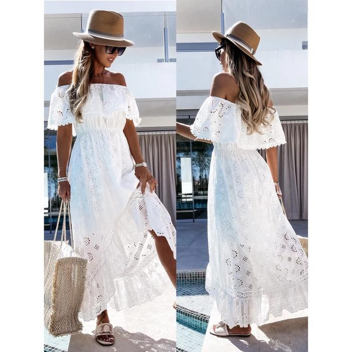 CORLA white sabrina dress woman premium / korean summer dress / beachwear bali / casual dress /
