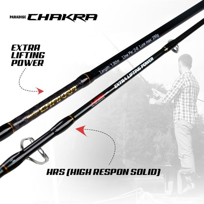 READY PARADISE CHAKRA Joran Specialist Jigging 180CM PE2-6 HRS Extra Lifting Power Handle Japan