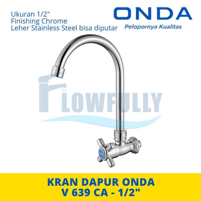 V 639 CA ONDA KRAN AIR DAPUR KITCHEN SINK CUCI PIRING LEHER ANGSA