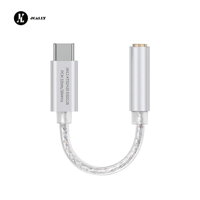 Jcally Jm12 Kto2H20 Dac Chip Silver Plated Dac Type C To 3.5Mm Adapter