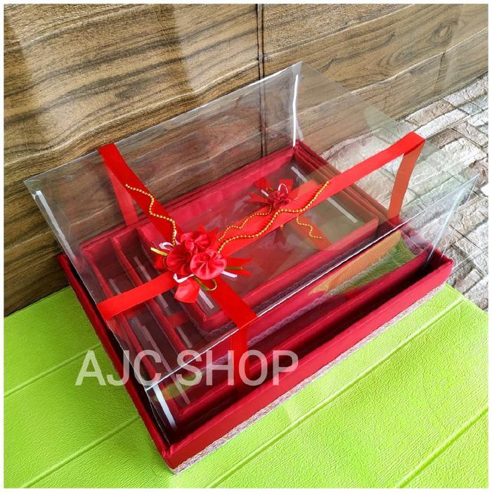 kotak hantaran pernikahan box Seserahan lamaran tutup mika hampers ulang tahun