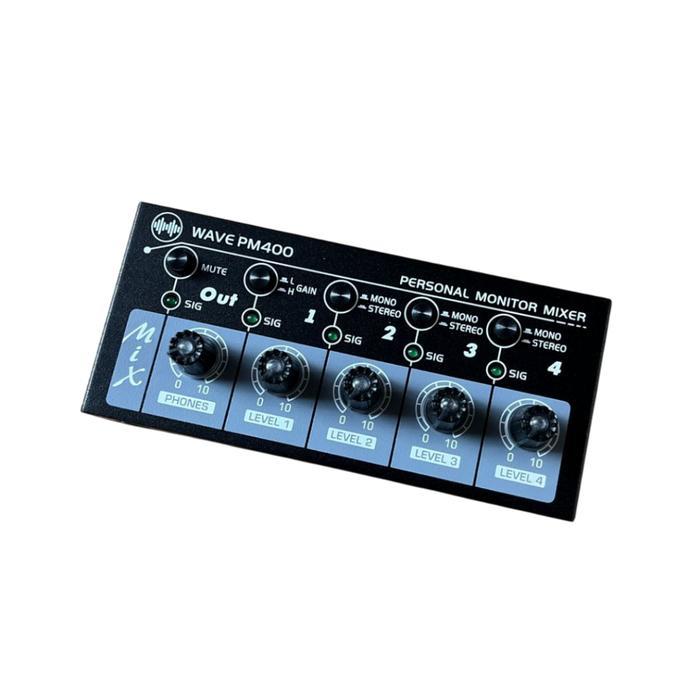 Wave Audio Pm400 Pm-400 Pm 400 4-Channel Personal Monitor Mixer Net