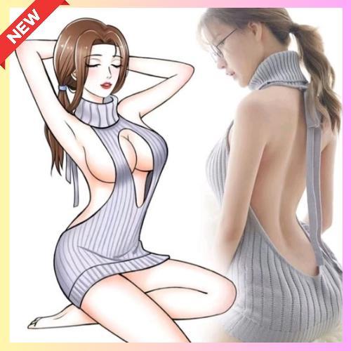Lingerie Sexy Cosplay Anime 2in1 Bahan Rajut Dapat Dipakai Bagian Depan Dan Belakang Import