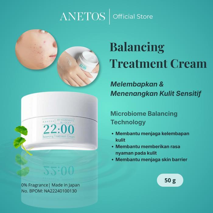 ANETOS Balancing Barrier Repair Moisturizer Treatment Cream 50g (Krim Perawatan Muka untuk