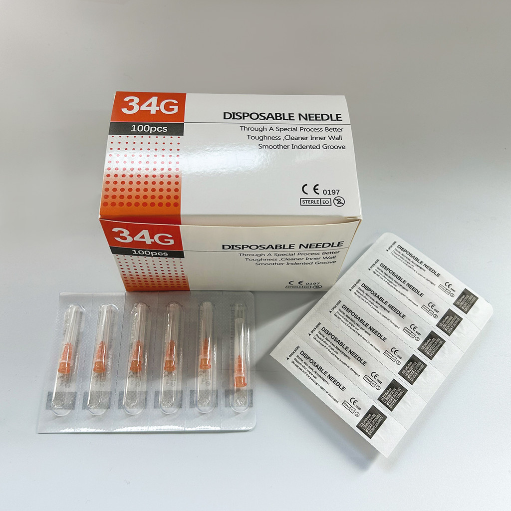 34G Painless Needle Safety Hand Tool Parts Disposable injection Needle 34g 1.5mm 4mm 6mm 13mm