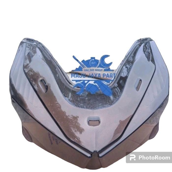 Kaca Mika Lampu Depan Vario 125 150 Led Old Variasi Costum Smoke Hitam Motorcycle *