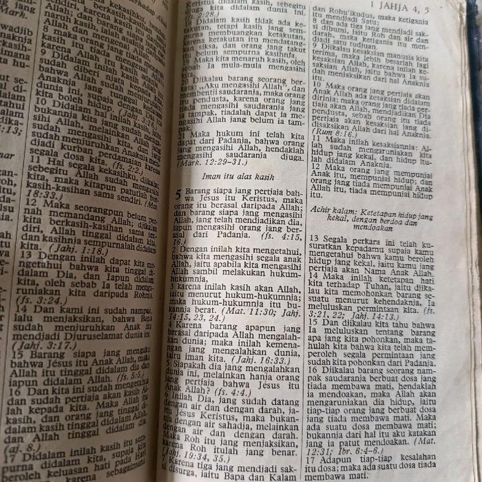 Langka Alkitab 1958 Bible Perjanjian Lama Perdjandjian Baharu Protestan Katolik Tbk