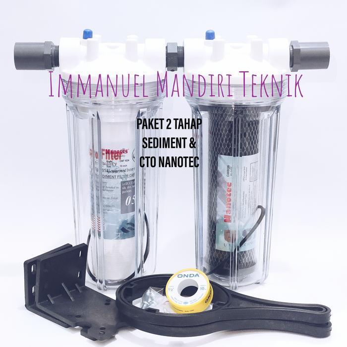 jedai.imoett Paket Saringan Air Nanotec 2 / Paket Water Filter Nanotec 10 " 2 Tahap
