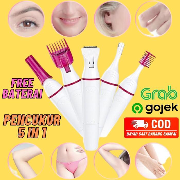 Pencukur Bulu Elektrik Cukur Bulu Ketiak/Hidung/Kemaluan Wanita/Pria Tbk
