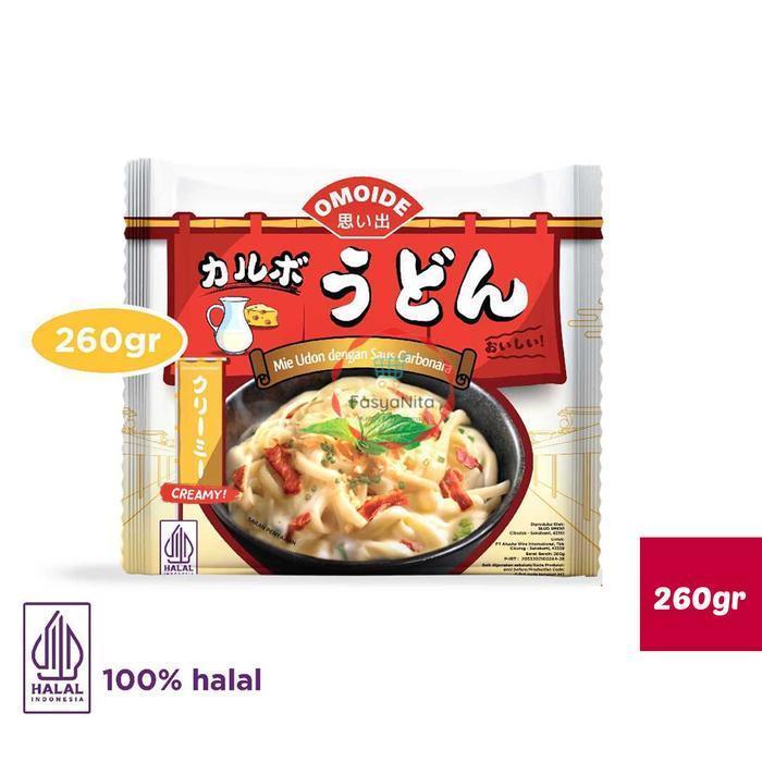 READY STOCK Omoide Udon Carbonara / Mie Udon Instan Saus Carbonara Halal 260gr- Anita Online Fresh