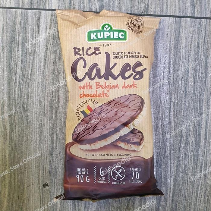 Kupiec Rice cake with Belgian dark chocolate coklat IMPORT 90gr
