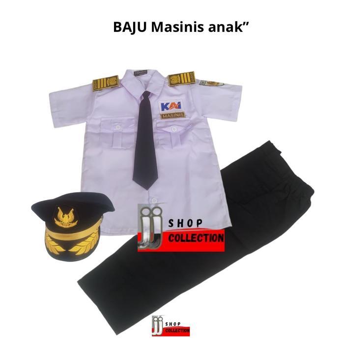 Baju Masinis Anak , Baju Lrofesi Masinis Anak , Baju Masinis Anak Request Nama