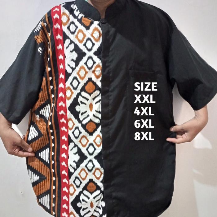 Terbaru Baju Koko Batik Kombinasi Polos Baju Muslim Batik Best Seller
