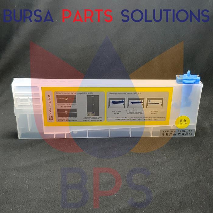 INK CATRIDGES WITH INK FLOAT - YELLOW / KATRID TINTA MESIN DIGITAL PRINTING INDOOR - KUNING