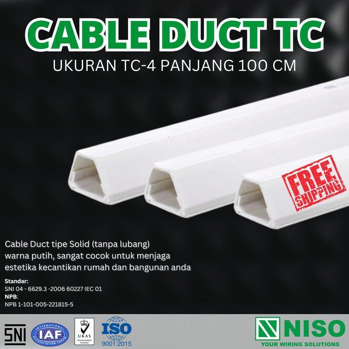 NISO KABEL PROTEKTOR TC4 / PROTECTOR CABLE TC-4 / PENUTUP DUCT TC 4