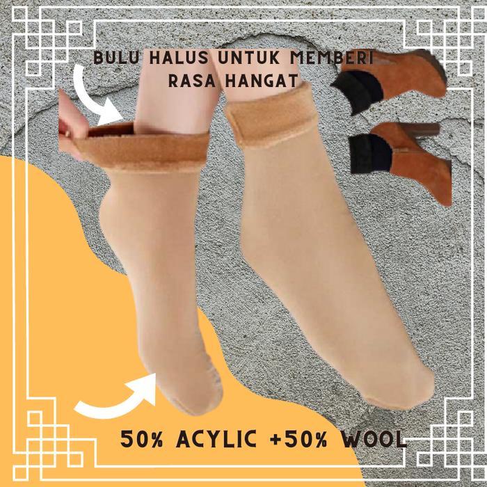 Kaos Kaki Tebal Wanita . Kaus Kaki Thermal Musim Dingin Bulu Velvet Tebal