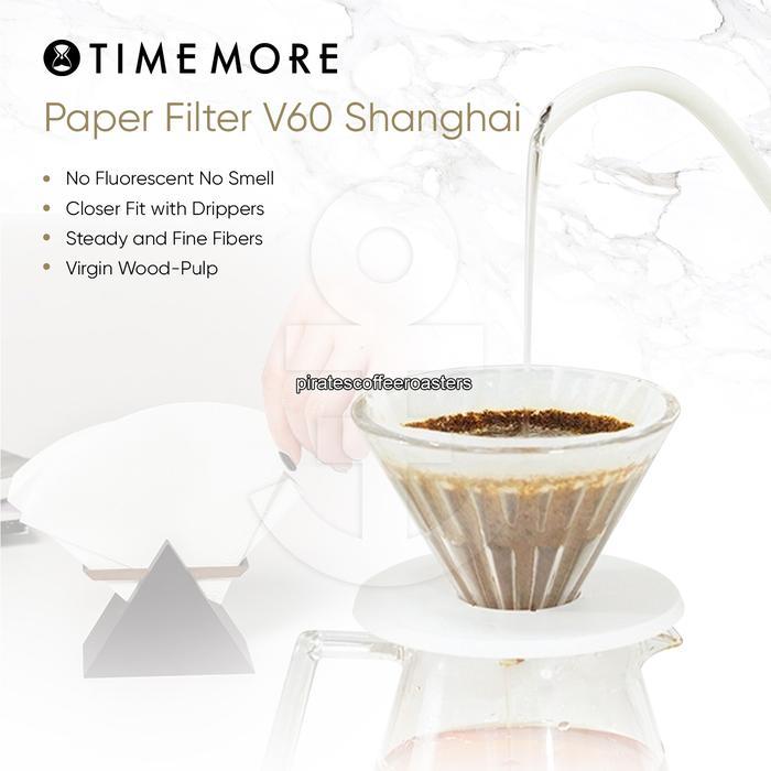 Timemore Paper Filter V60 01 02 100S Kertas Saring Seduh Kopi