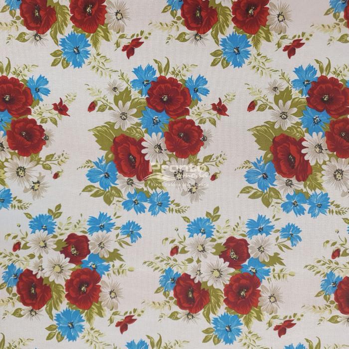 Tulle Stretch Putih Gading Motif Floral (Pronto Moda)*