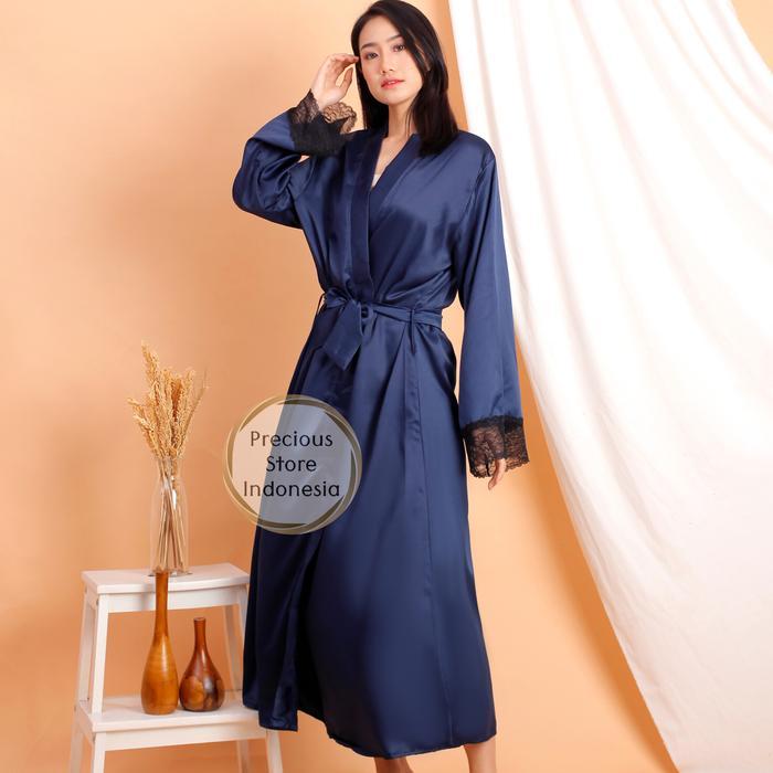 Kimono Silk Satin Bride Panjang Make Up Muslimah Long Premium Venya
