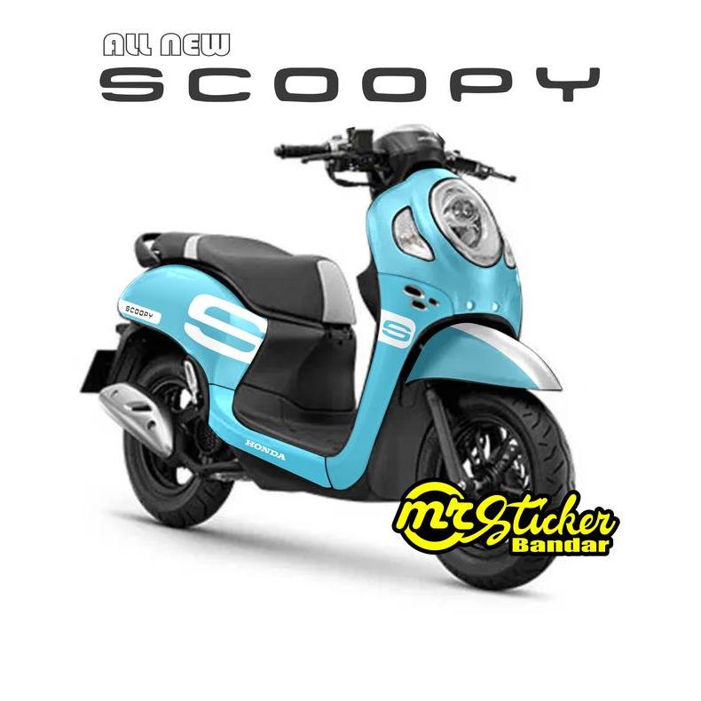 Decal Sticker Scoopy Full Body New Fi Baru 2021 Prestige Biru Simpel