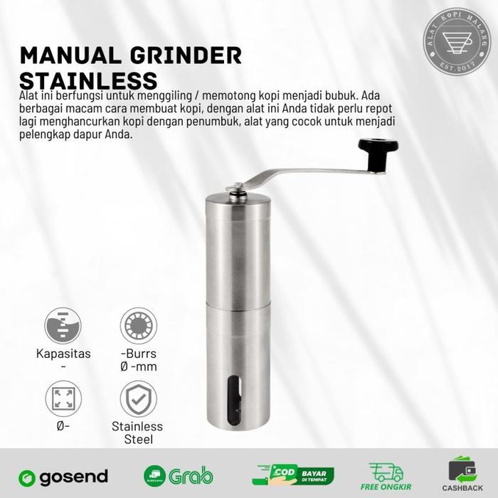 manual grinder stainless conical burr