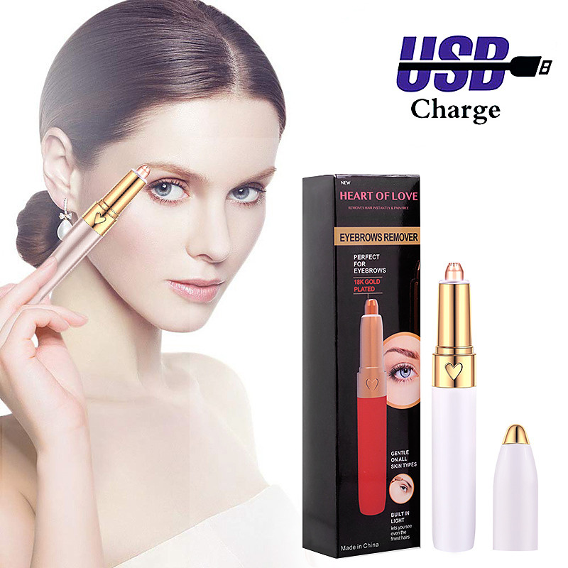 USB Electric Eyebrow Trimmer Pen Hair Remover Eyebrow Razor/Epilator Eyebrows tools shaping Eye Brow