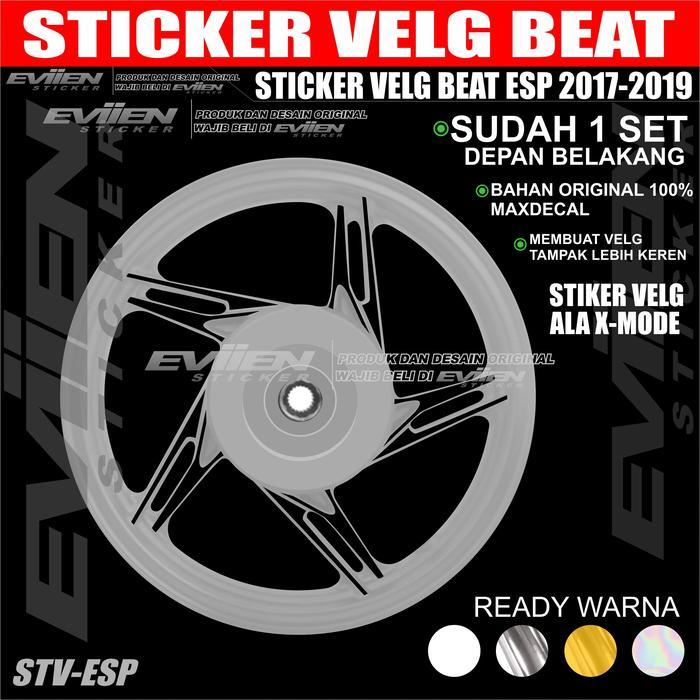 STICKER VELG ALA X-MODE MOTOR BEAT ESP TAHUN 2017 2018 2019 ELEGANT LIST VELG CUTTING STICKER