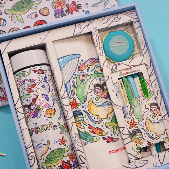 ZEBRA HAMPERS GIFT SET PULPEN SARASA MILDLINER - SEAQUARIUM