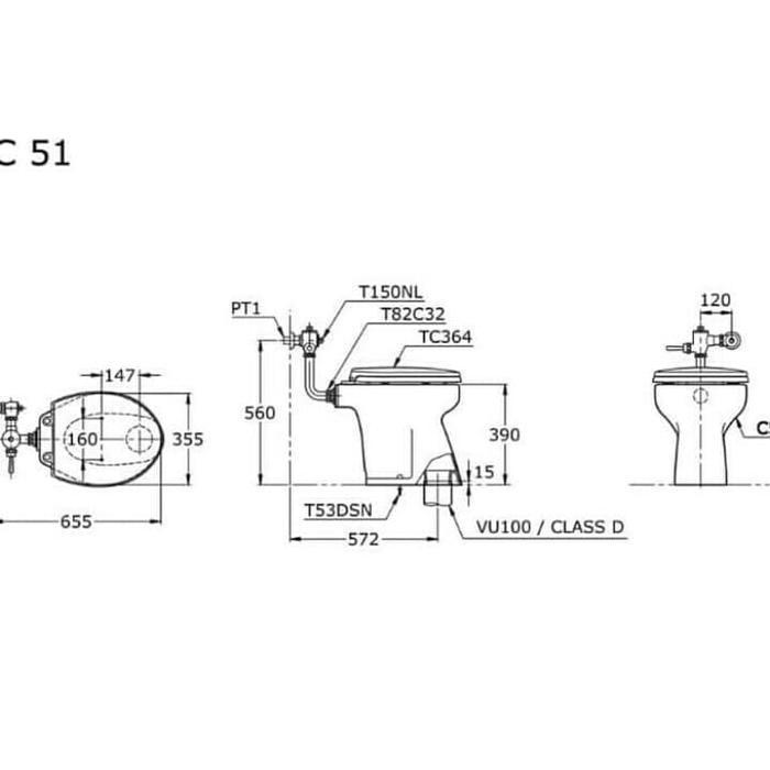 KLOSET DUDUK TOTO C 51/KLOSET TOTO
