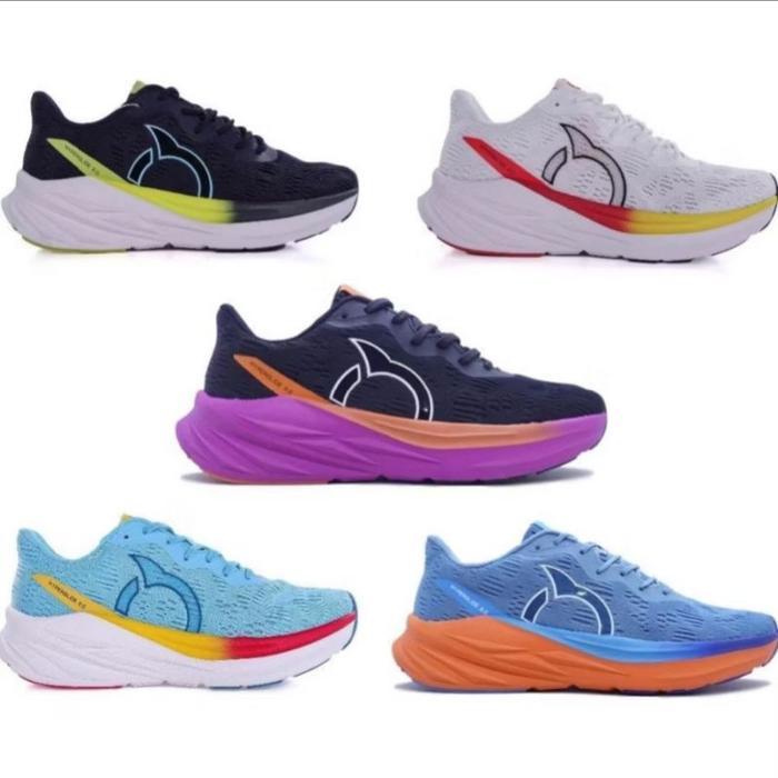 Ortuseight Sepatu Running Hyperglide 2.0 white blue sol white Wave SE Original / Sepatu Lari /