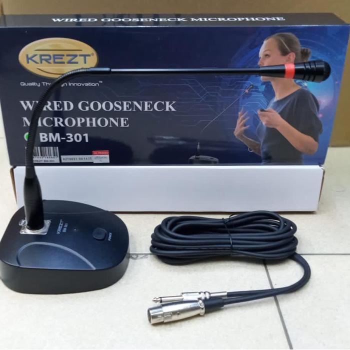 Krezt BM-301 Condenser Microphone Mic Meja Mic Podium