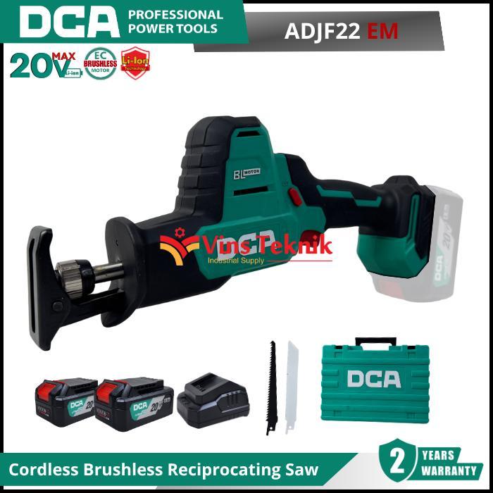PROMO DCA ADJF22 EM MESIN GERGAJI BATERAI CORDLESS BRUSHLESS RECIPROCATING SAW SABRE SAW 20V