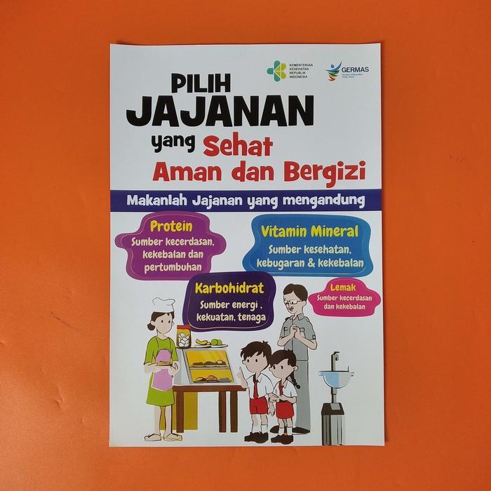 Poster Sekolah Pilih Jajanan Sehat - Poster Kesehatan Sekolah