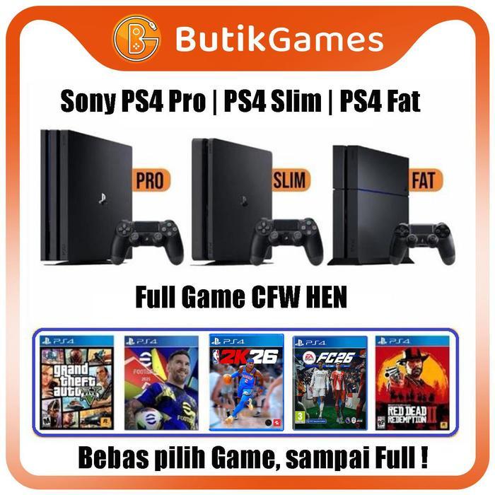 Sony PS4 Fat 500GB PS4 Slim 1TB PS4 Pro CFW Full Game