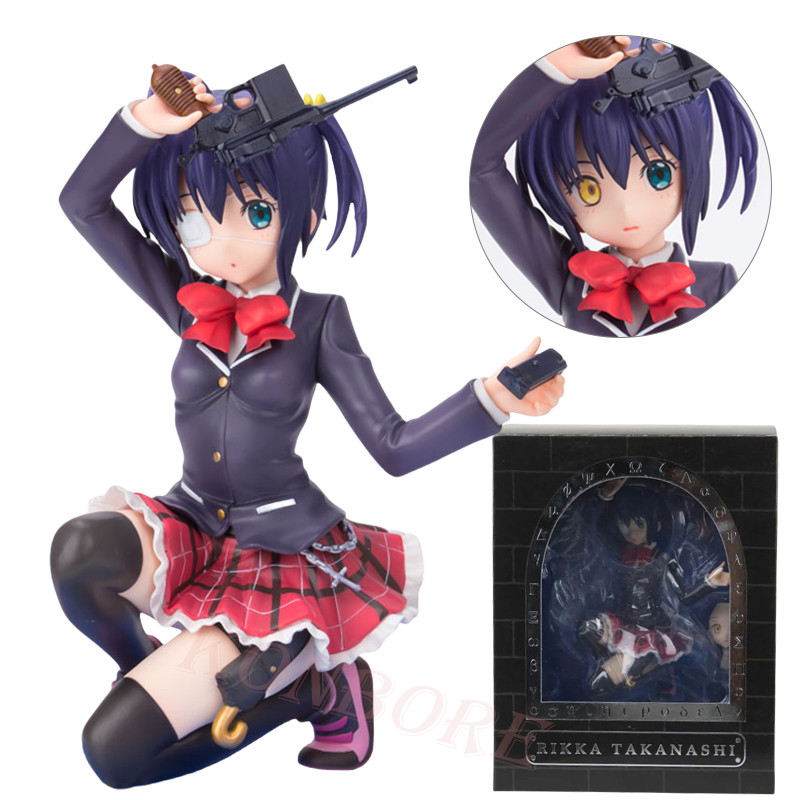 15cm Takanashi Rikka Anime Figure Chuunibyou Demo Koi Ga Shitai The Eil Eye Kneeling Rikka