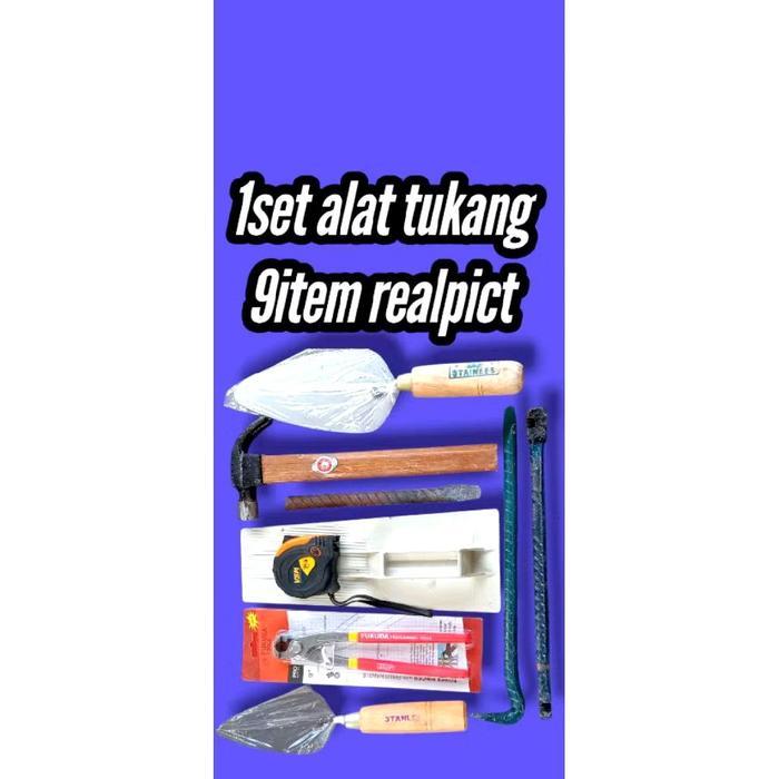 SALE PROMO 1paket alat tukang 9item/alat tukang/paket alat tukang