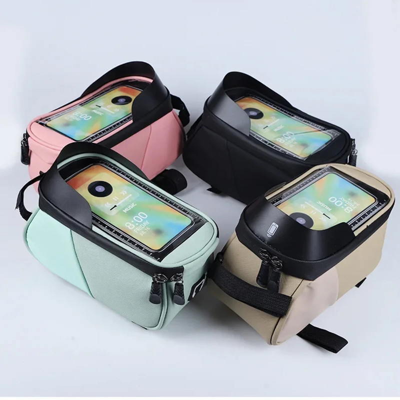 Touch Screen Bicycle Phone Bag Waterproof Bike Handlebar Bag MTB Road Bike Cycling Frame Phone Hold