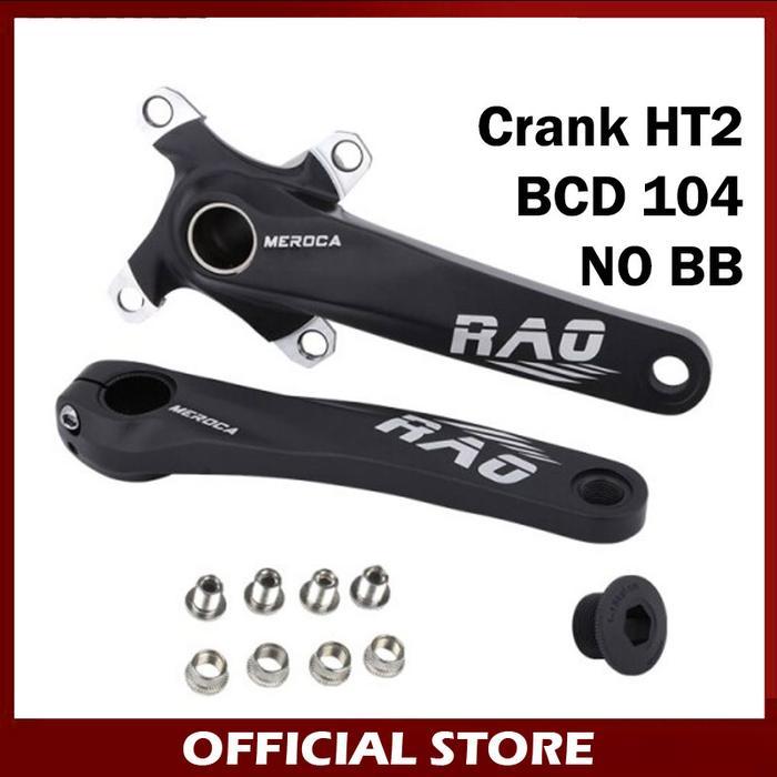 Meroca Rao Crankset Tanpa Bb Ht2 Crank Set Hollowtech Bcd 104 Hitam