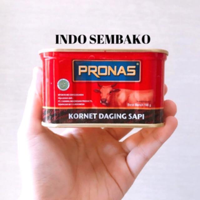 PRONAS Kornet Kaleng Daging Sapi 198g / Corned Beef Pronas 198 gram / Kornet Sapi Pronas Kecil