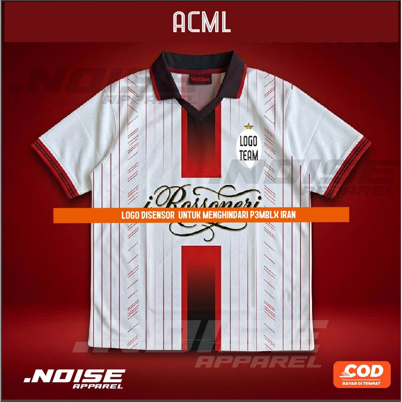NOISE APPAREL  Jersey retro berkerah satuan full printing jersey classic  Custom baju olahraga mirip